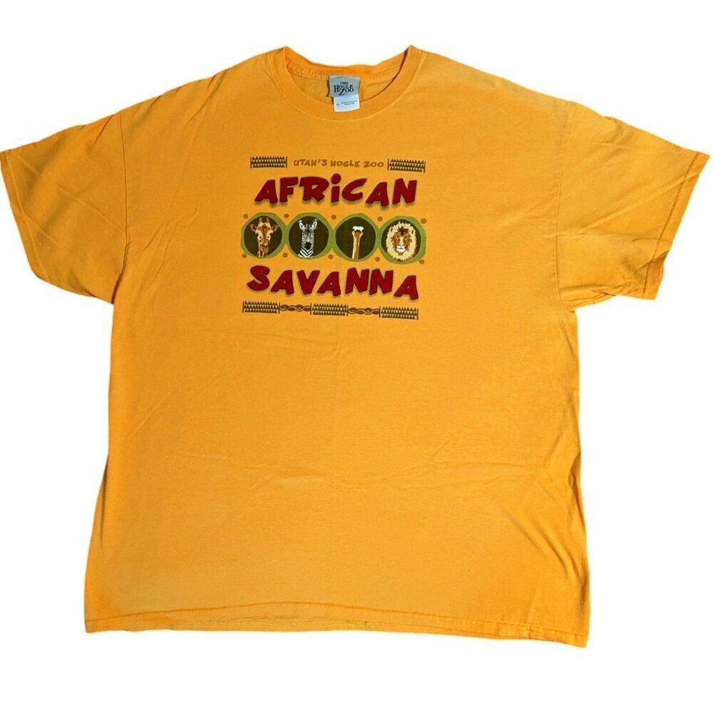 Vintage Utah's Hogle Zoo Tee Shirt African Savanna Unisex Lion Giraffe Zebra